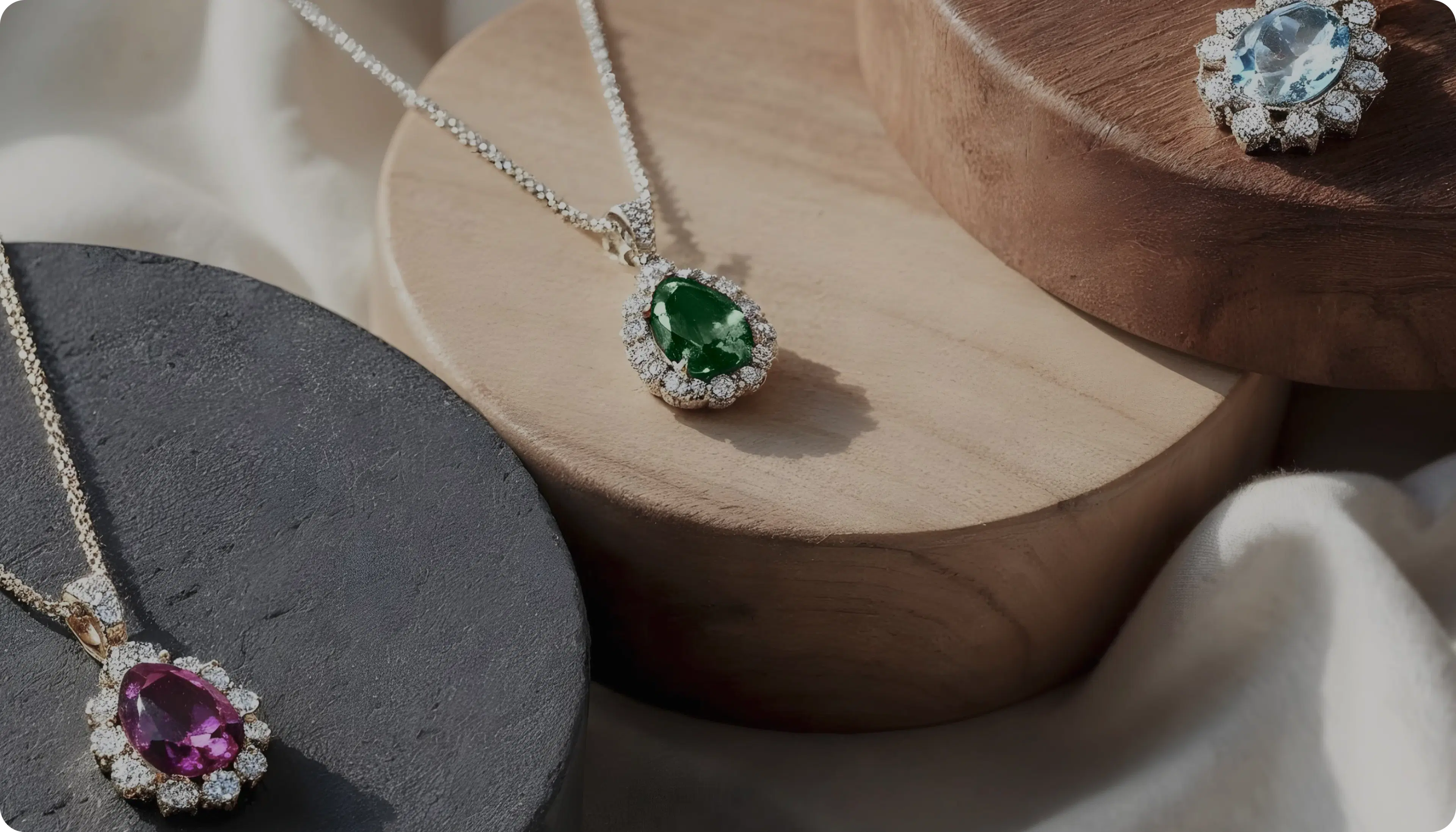 Astrology workspace with gemstones