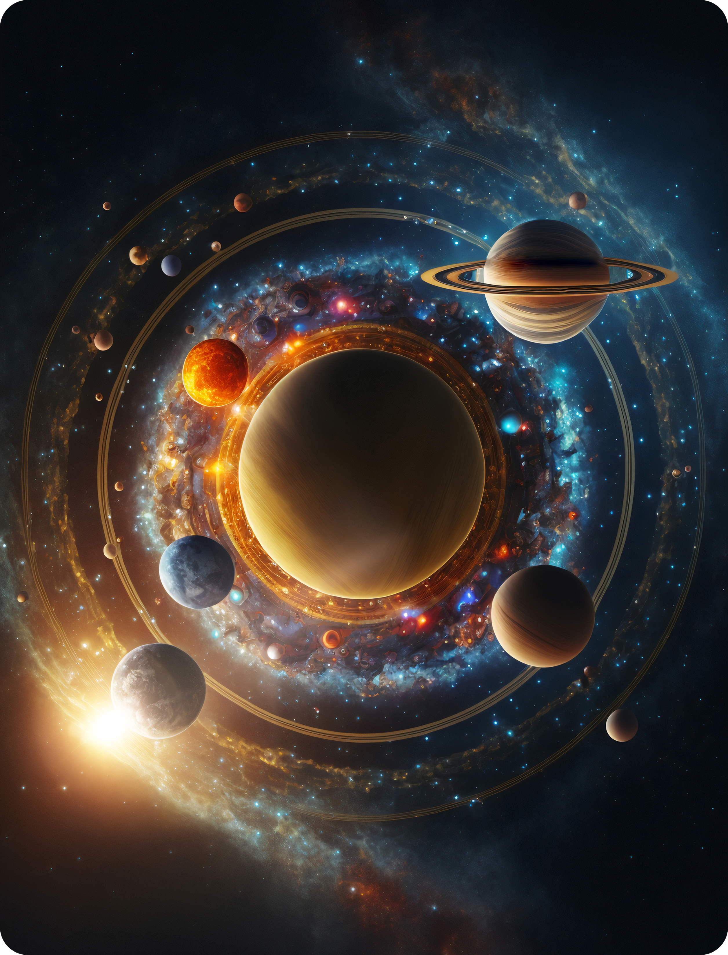 Colorful gemstones collection